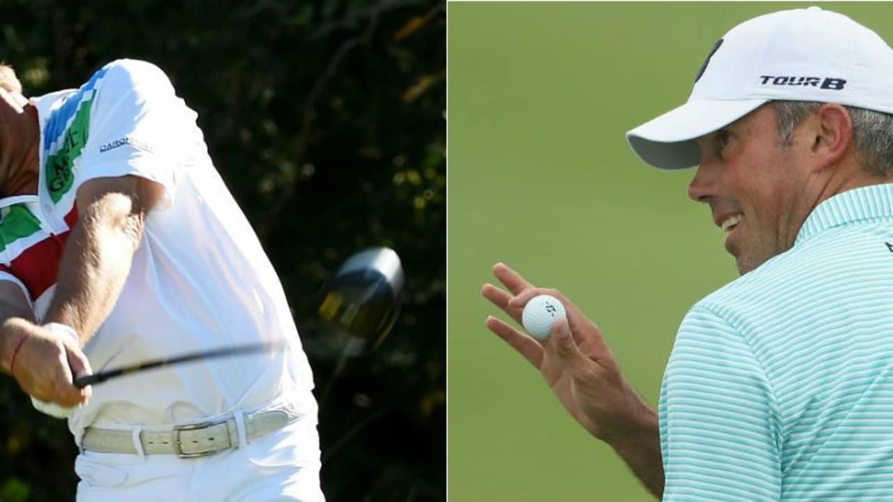 Matt Kuchar (re.) hat sich zum Auftakt der größten Golfparty des Jahres bei der Waste Management Phoenix Open die Führung gesichert. Alex Cejka mischt ebenfalls vorne mit. (Foto: Getty)