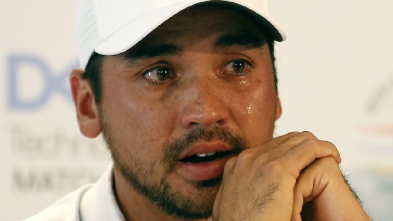 Ein emotionaler Jason Day verkündet seinen Rücktritt von der WGC - Dell Technologies Match Play. (Foto: Getty)