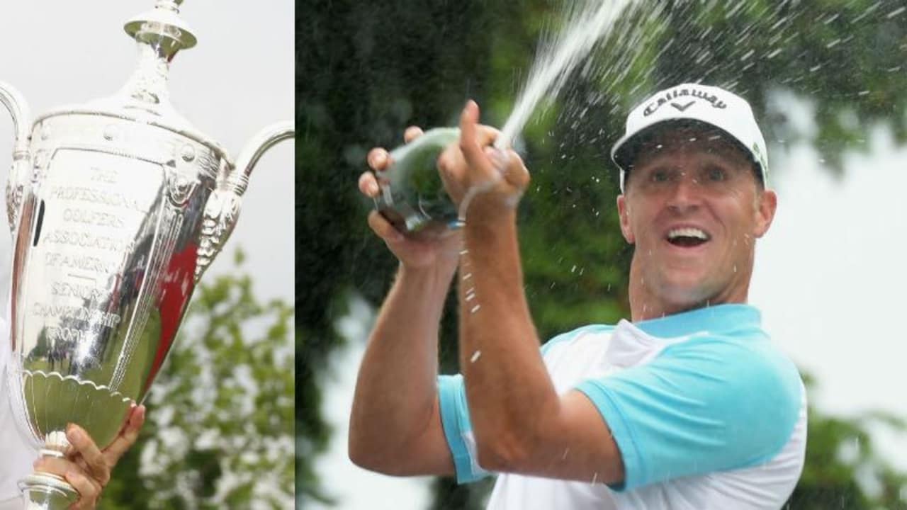 Bernhard Langer (l.) sorgt mit dem nächsten Majorsieg weiter für Furore, Alex Noren krönte ein beeindruckendes Turnier in Wentworth mit dem Sieg.