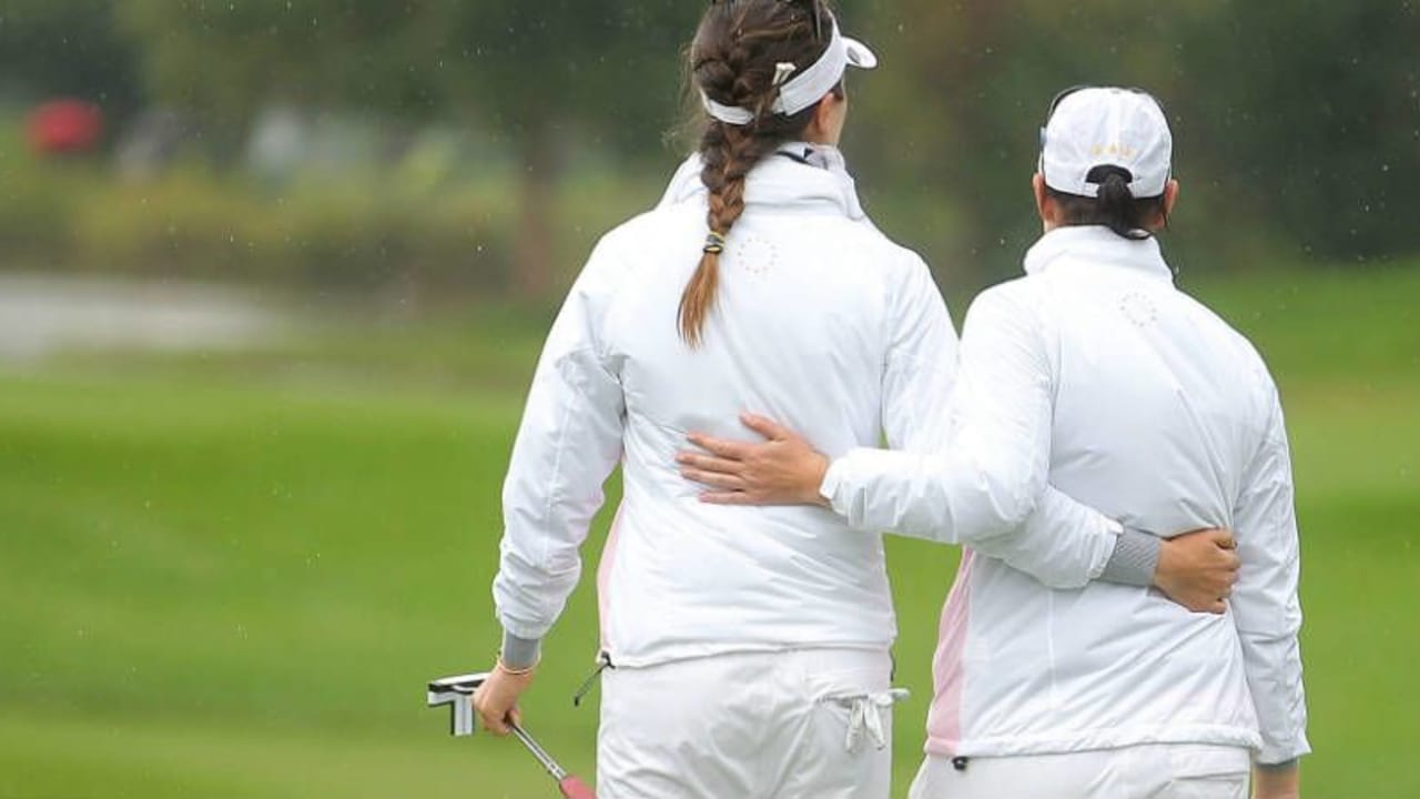 Sandra Gal (l.) und Caroline Masson gewinnen ihre Auftaktduelle beim Lorena Ochoa Match Play und ziehen in die nächste Runde ein.
