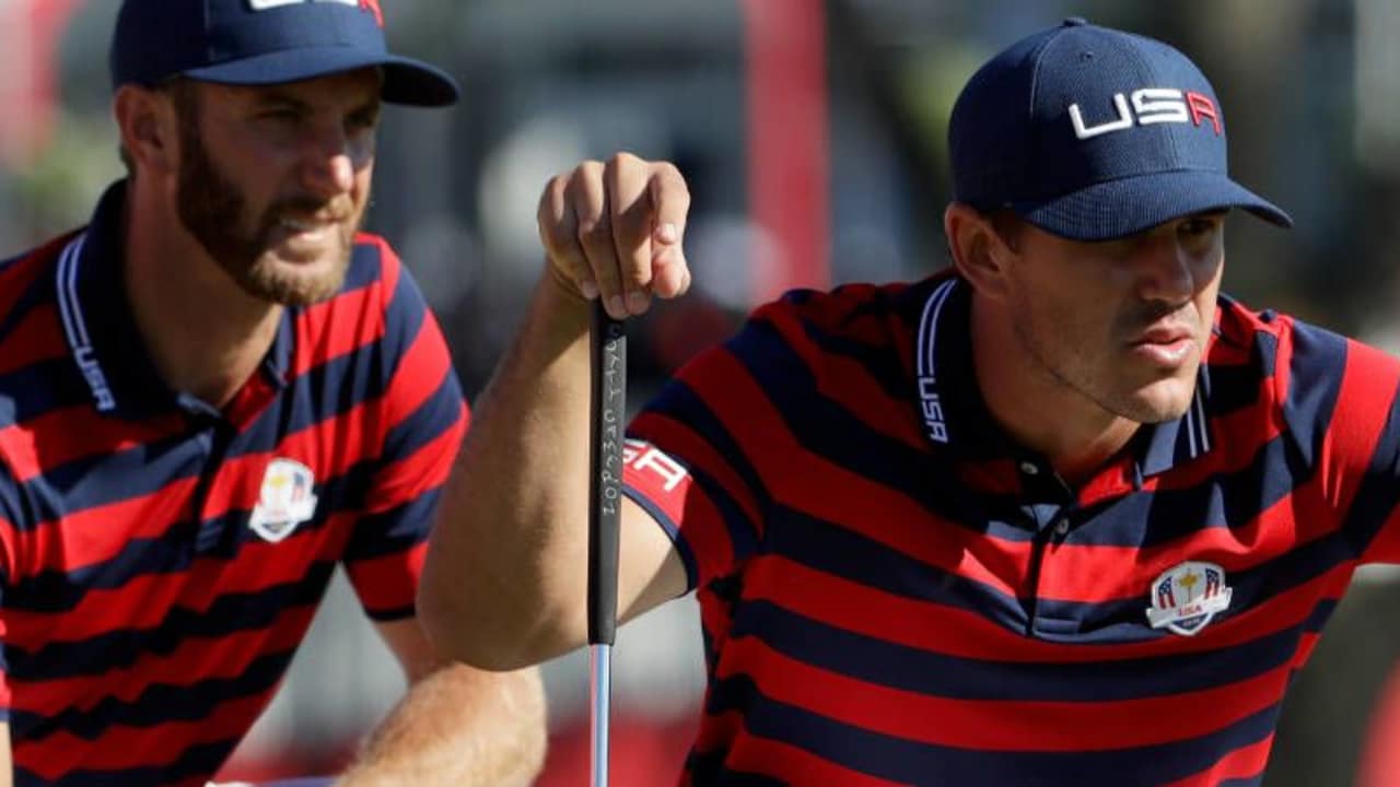 US-Open-Sieger Brooks Koepka (r.) und der Weltranglistenerste Dustin Johnson sind nicht nur gute Freunde, sie trainieren auch regelmäßig zusammen.