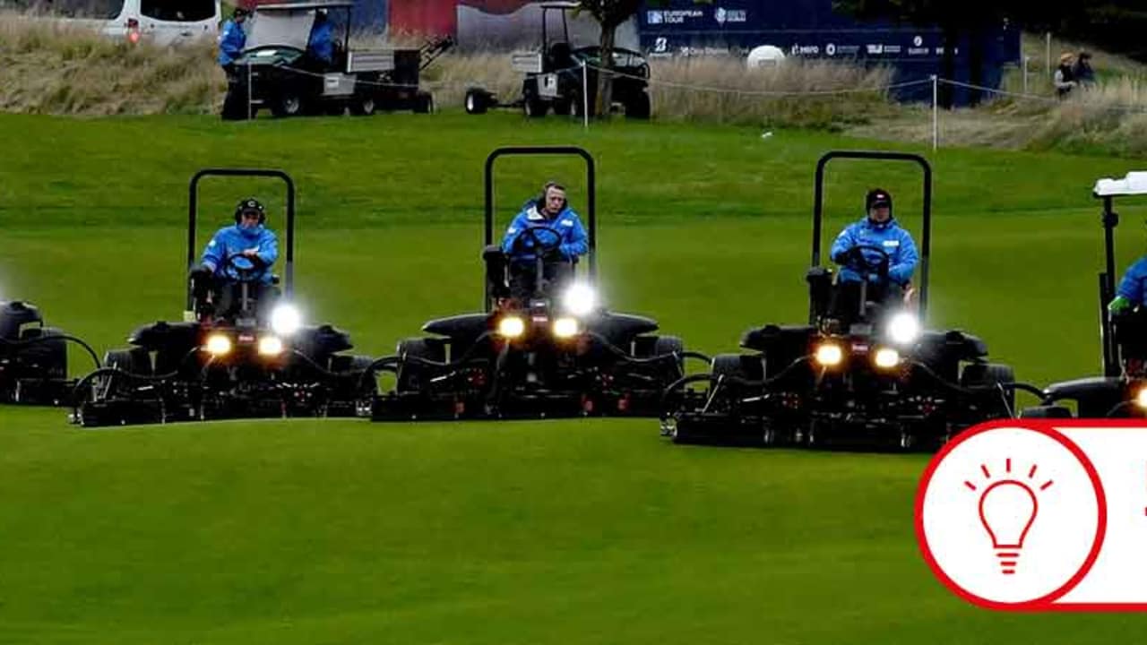 Zeitlich scheint es ungünstig, doch am Ende haben alle Golfer mehr davon, wenn im Trockenen gemäht wird. (Foto: Getty)