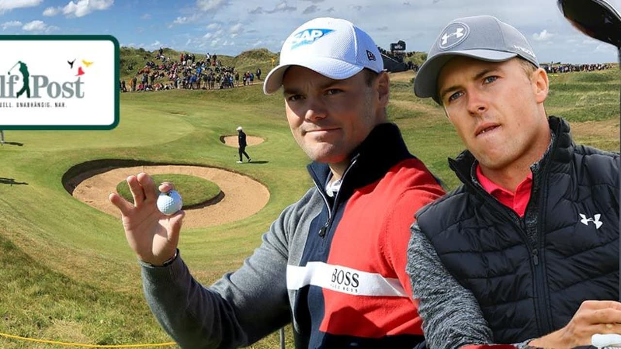 Während Martin Kaymer (l.) zum Auftakt der British Open Achterbahn fährt, spielt sich Jordan Spieth an die Spitze.