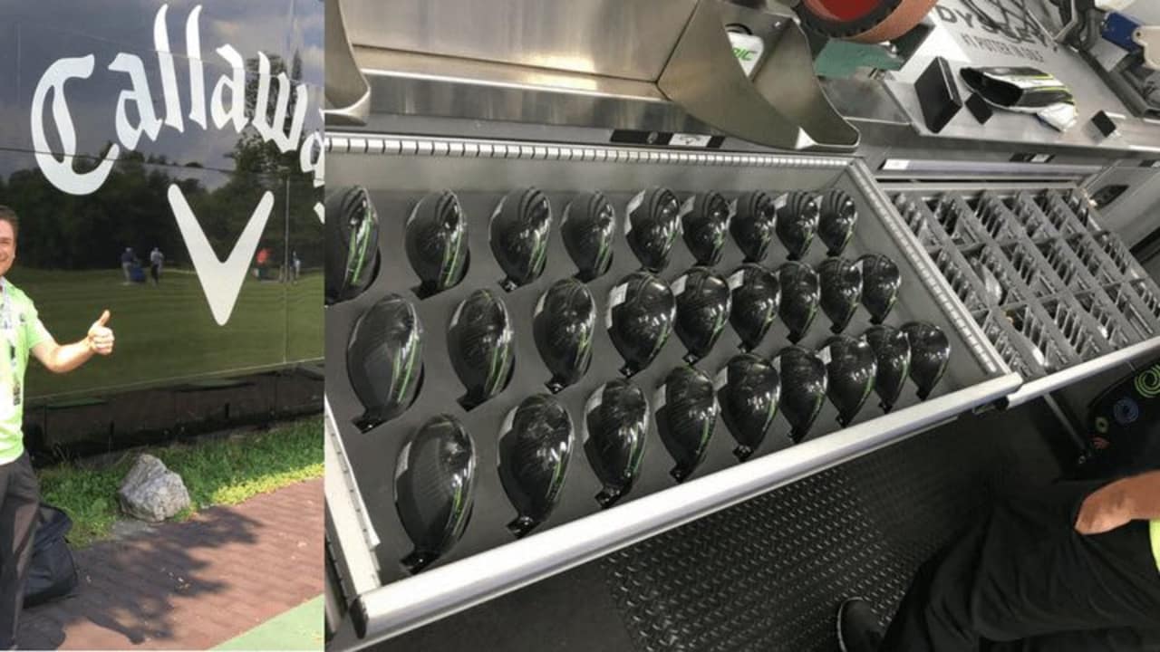 Ein glücklicher Golf Post Leser besuchte im Rahmen der BMW International Open den Callaway Tour Truck. (Foto: Golf Post)