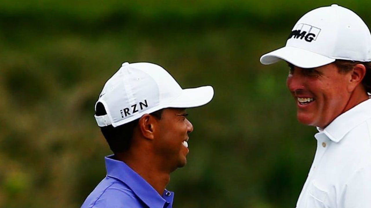 Tiger Woods fungierte für Phil Mickelson, der bei der PGA Championship 2017 sein 100. Major spielen wird, als Motivator. (Foto: Getty)