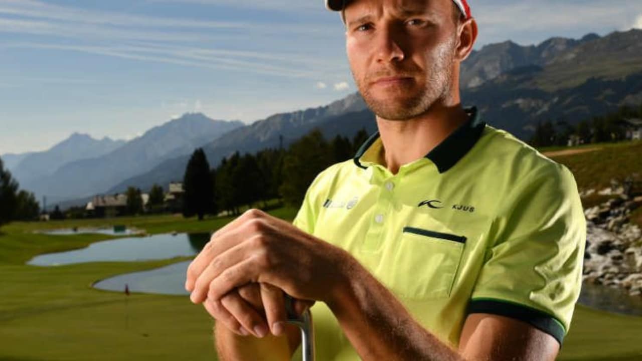 Maximilian Kieffer ist führender Deutscher beim Omega European Masters und posierte im Vorfeld vor atemberaubender Kulisse. (Foto: Getty)