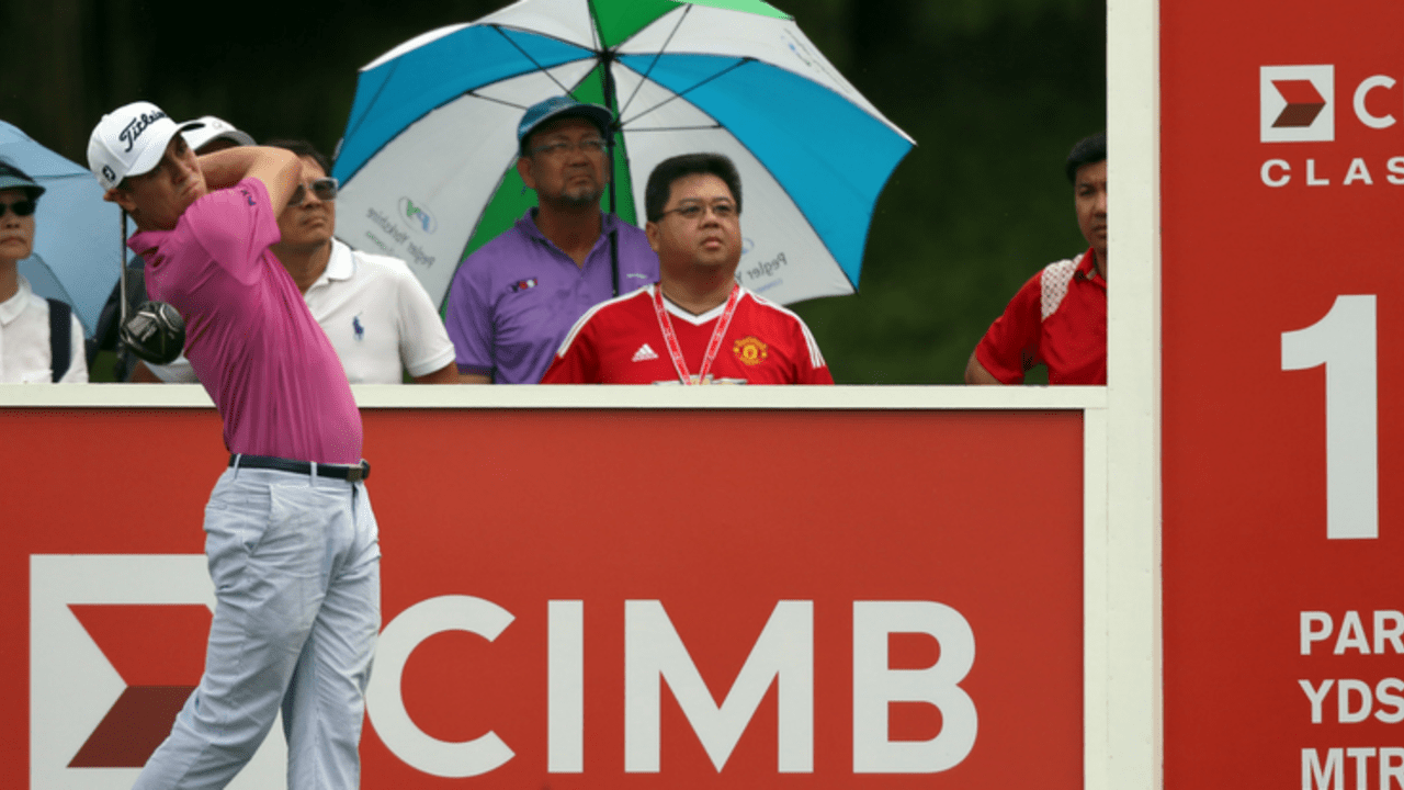 Justin Thomas hat einige Probleme in Malaysia und kann sich nicht nach oben spielen. (Foto: Getty)