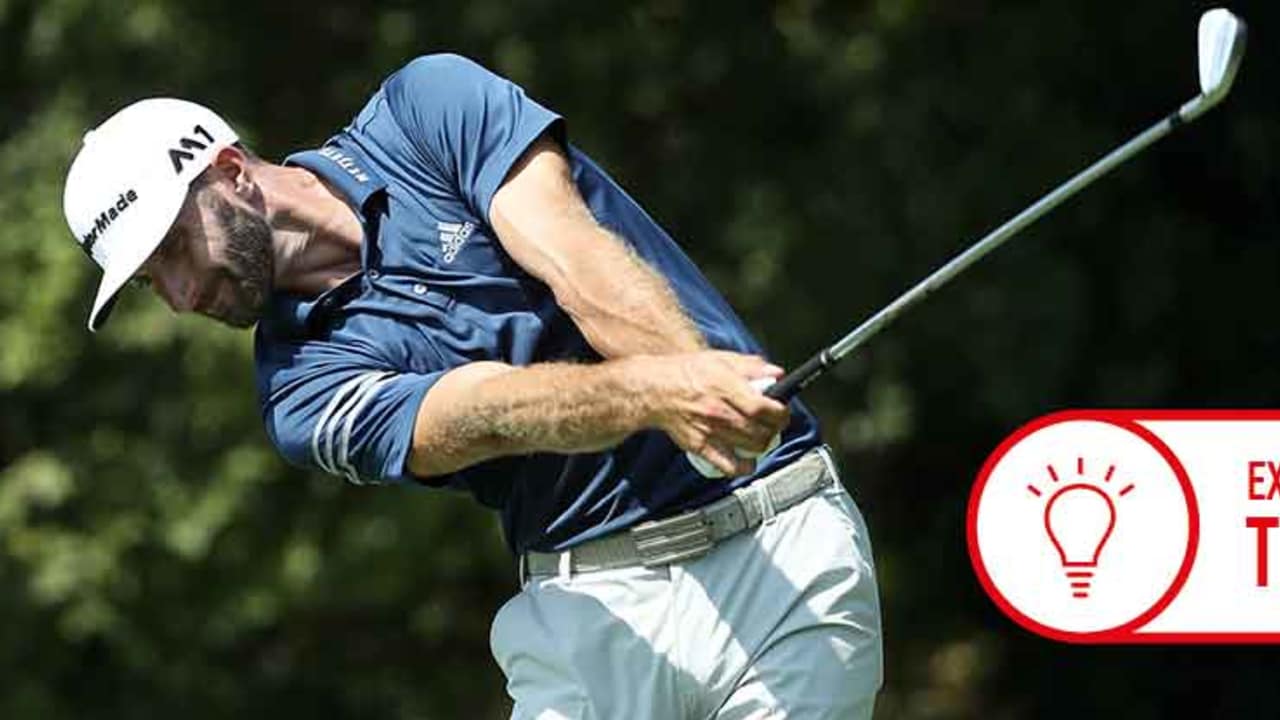 Dustin Johnson hat den Punkt des Kontakts zwischen Schläger und Ball auch lange nach dem Treffmoment noch im Blick. (Foto: Getty)