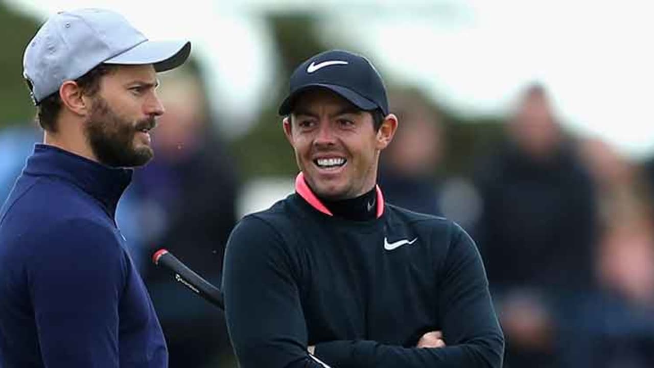 Rory McIlroy mit Schauspieler Jamie Dornan bei der Alfred Dunhill Links Championship. (Foto: Getty)