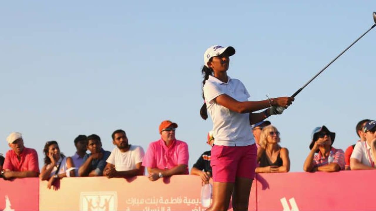 Aditi Ashok gewinnt die Fatima Bint Mubarak ladies Open in Abu Dhabi. (Foto: Getty)