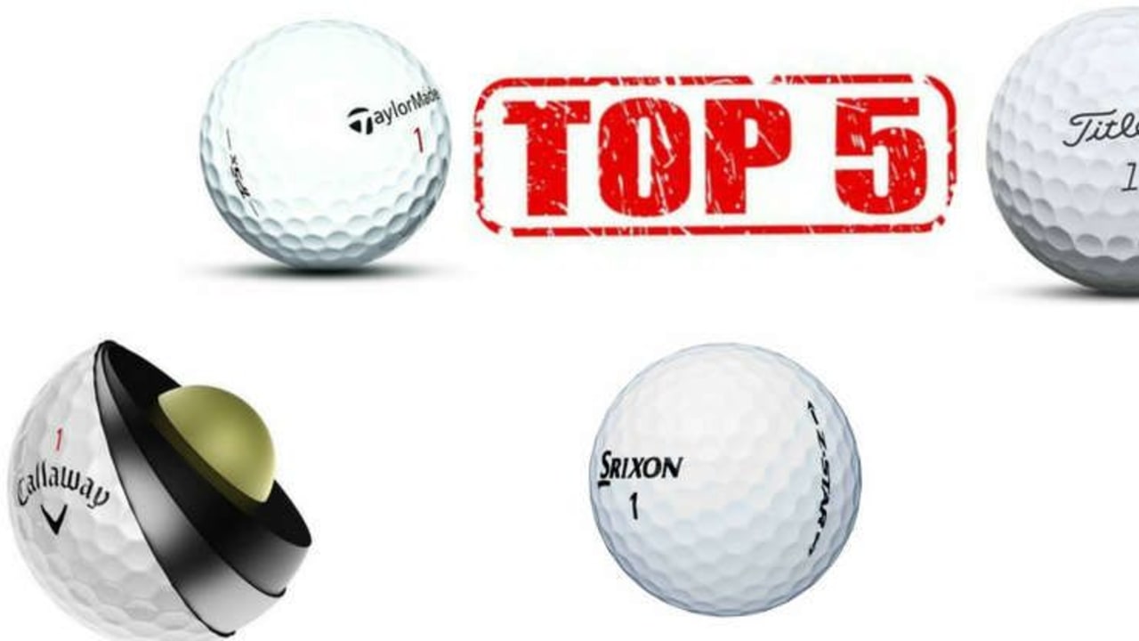 Der Golfball hat eine große Bedeutung im Bag, weswegen wir für Sie die Top 5 zusammengefasst haben. (Foto: Callaway, TaylorMade, Vice Golf, Titleist und Srixon)