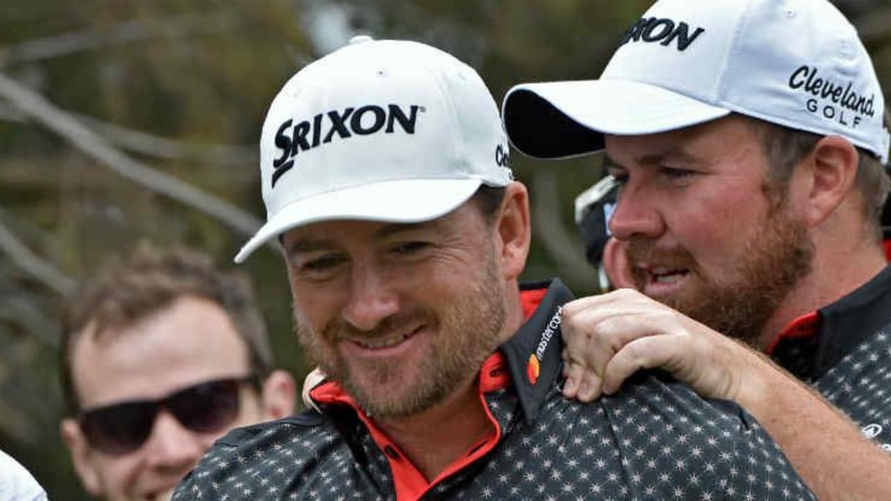 Shane Lowry und Graeme McDowell machen Steve Stricker und Sean O'Hair beim QBE Shootout Konkurrenz. (Foto: Getty)
