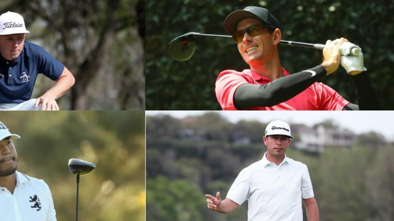 Diese vier Golfer dürfen ihre Koffer für das US Masters Tournament 2018 packen: Cameron Smith (o.l.), Satoshi Kodaira (u.l.) Dylan Frittelli (o.r.) und Chez Reavie (u.r.). (Foto: Getty)