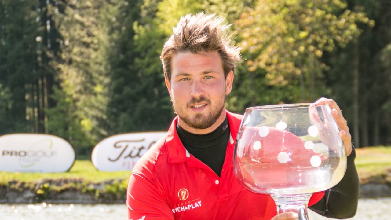 Mathieu Decottignies Lafon krönte auf der Pro Golf Tour unverhofft zum Sieger der Haugschlag NÖ Open 2018. (Foto: Pro Golf Tour)