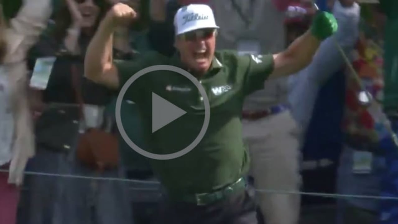 Charley Hoffman erzielt das erste Ass beim US Masters 2018. (Foto: Screenshot Twitter.com)