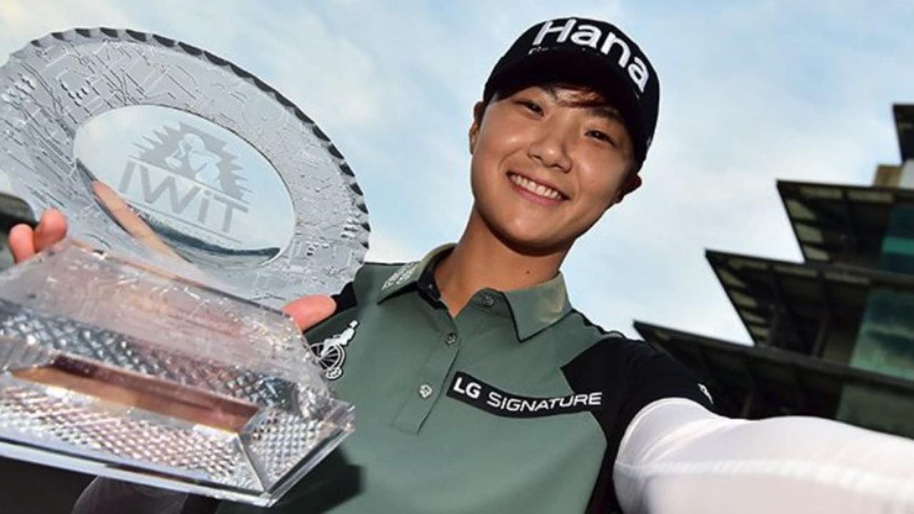 Sieger-Selfie von Sung Hyun Park nach dem dritten Saisonsieg auf der LPGA Tour. (Foto: Twitter/@LPGA)