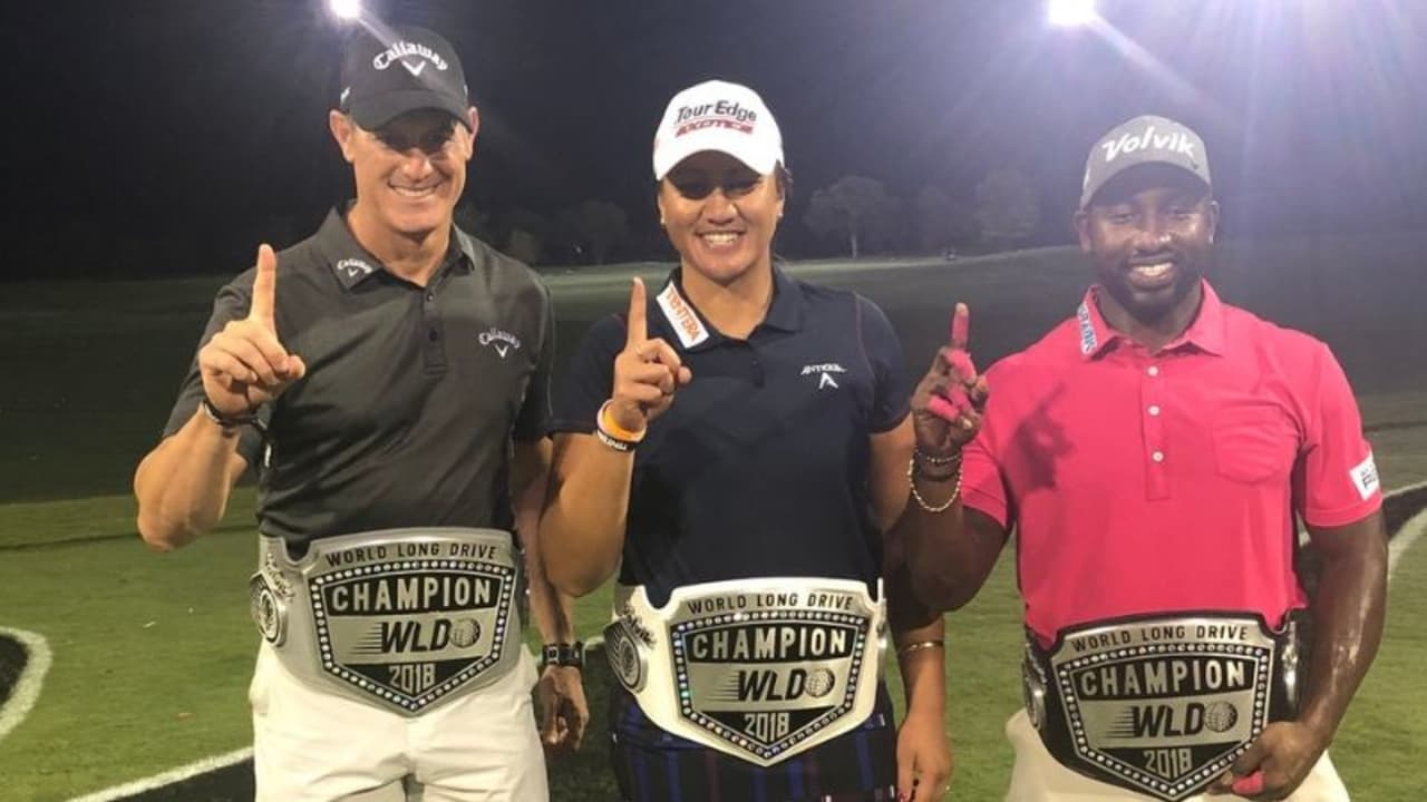 Die Sieger der World Long Drive Championship 2018 mit ihren