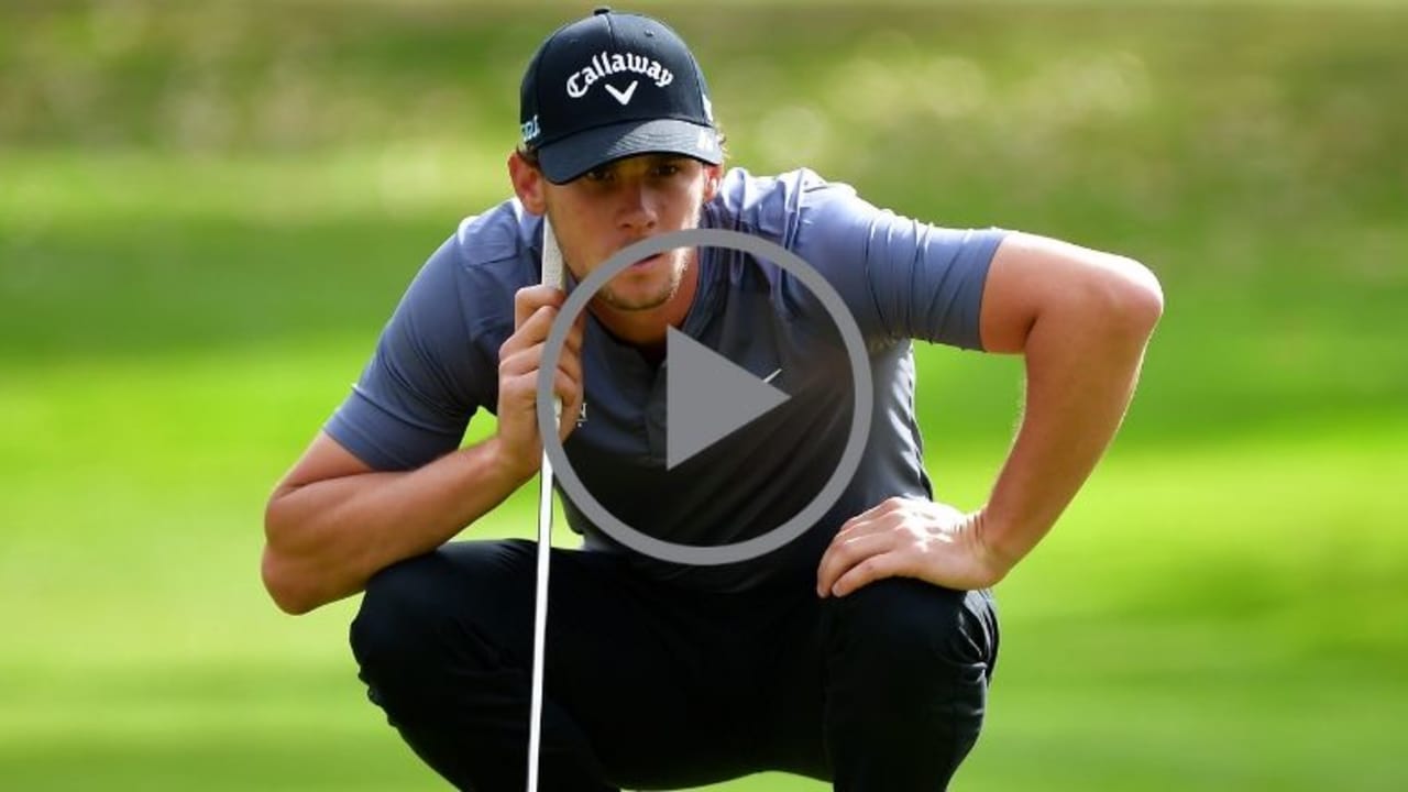 Thomas Pieters verliert während des Omega European Masters die Beherrschung und zerbricht seinen Putter. (Foto: Getty)