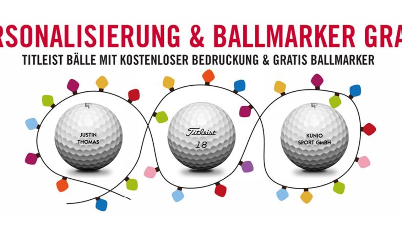 Zum Vorweihnachtszeit bietet Titleist Ihnen wieder personalisierte Bälle und einen Gratis-Ballmarker on top. (Foto: Titleist)