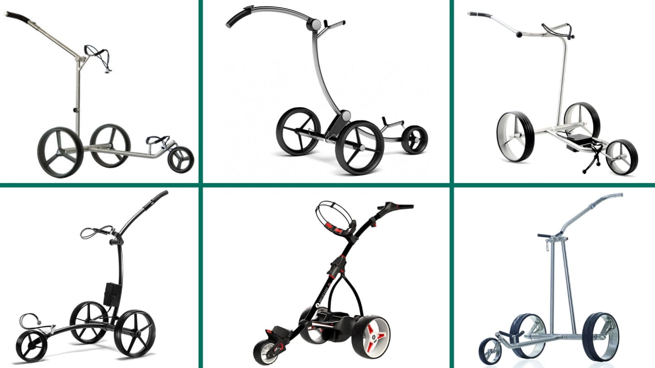 Die besten Elektro-Trolleys im Golf für das Jahr 2018 haben wir für Sie hier im Überblick. (Foto: Foto: TiCad/JuCad/Kiffe/PG-PowerGolf/Motocaddy/GolfQuant)