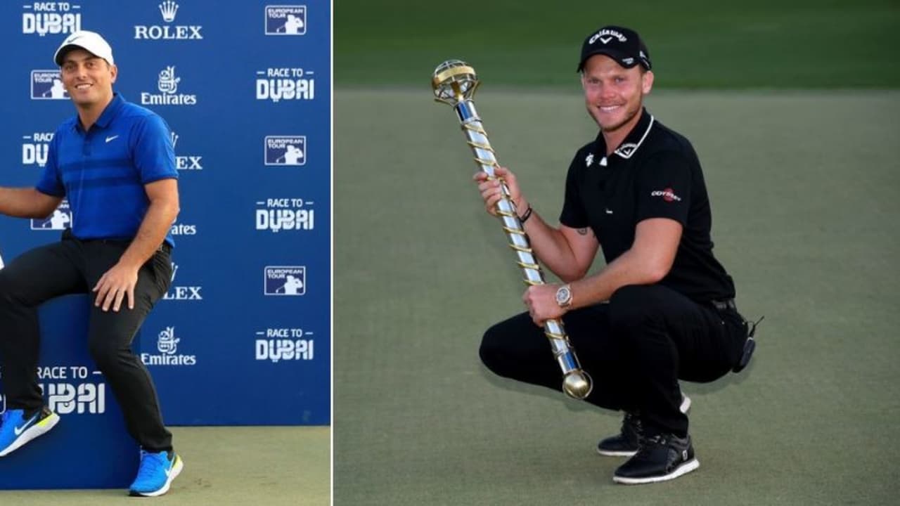 Francesco Molinari (li.) sichert sich das Race to Dubai, während Danny Willett sein Comeback-Sieg in Dubai feiert. (Foto: Getty)