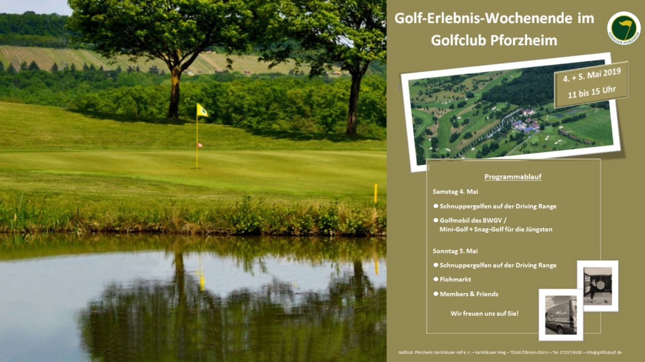 Golf-Neulinge aufgepasst! Der GC Pforzheim bietet Anfang Mai, ein interessantes Golferlebnis-Wochenende an. (Bildquelle: GC Pforzheim)