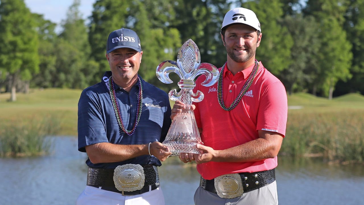 Ryan Palmer (li.) und Jon Rahm gewinnen die Zurich Classic der PGA Tour. (Foto: Getty)