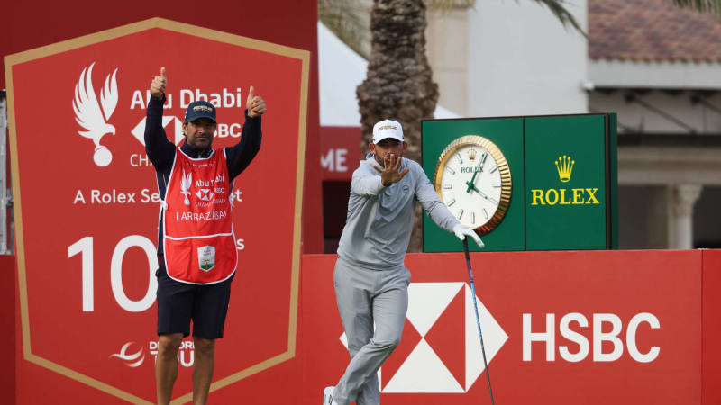 Windy trouble for the players at the HSBC Championship in Abu Dhabi