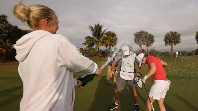 Extensive victory celebration at the LPGA Drive On Championship 2022