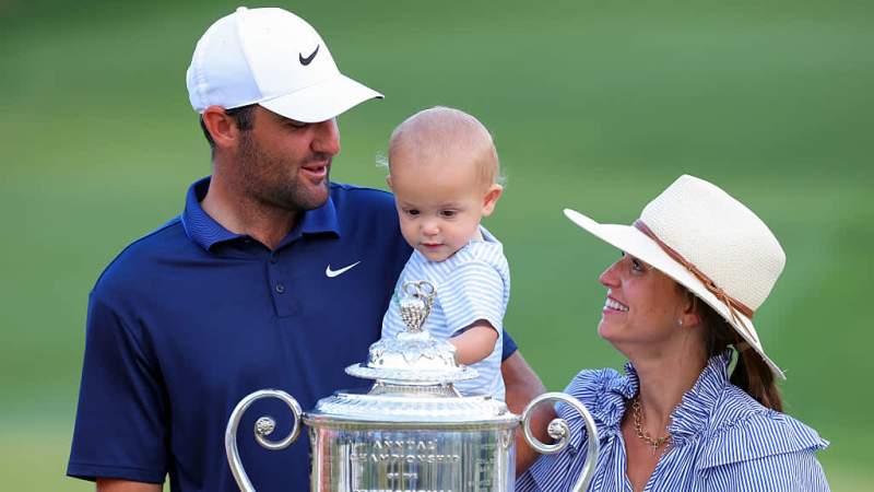 PGA Championship 2025: Scottie Scheffler celebrating