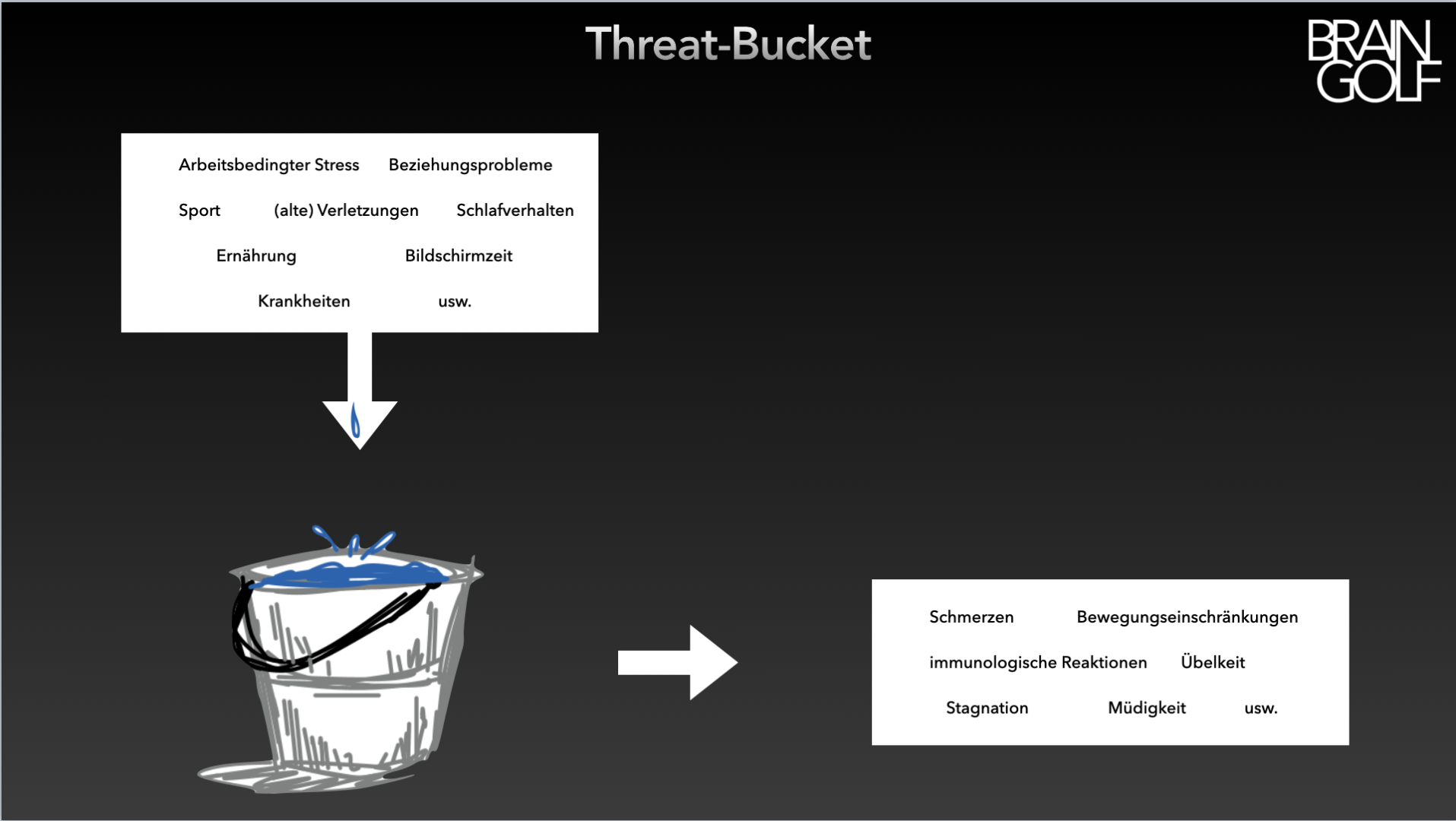 Der Threat-Bucket (übersetzt könnte man einfach sagen: "Stress-Eimer")