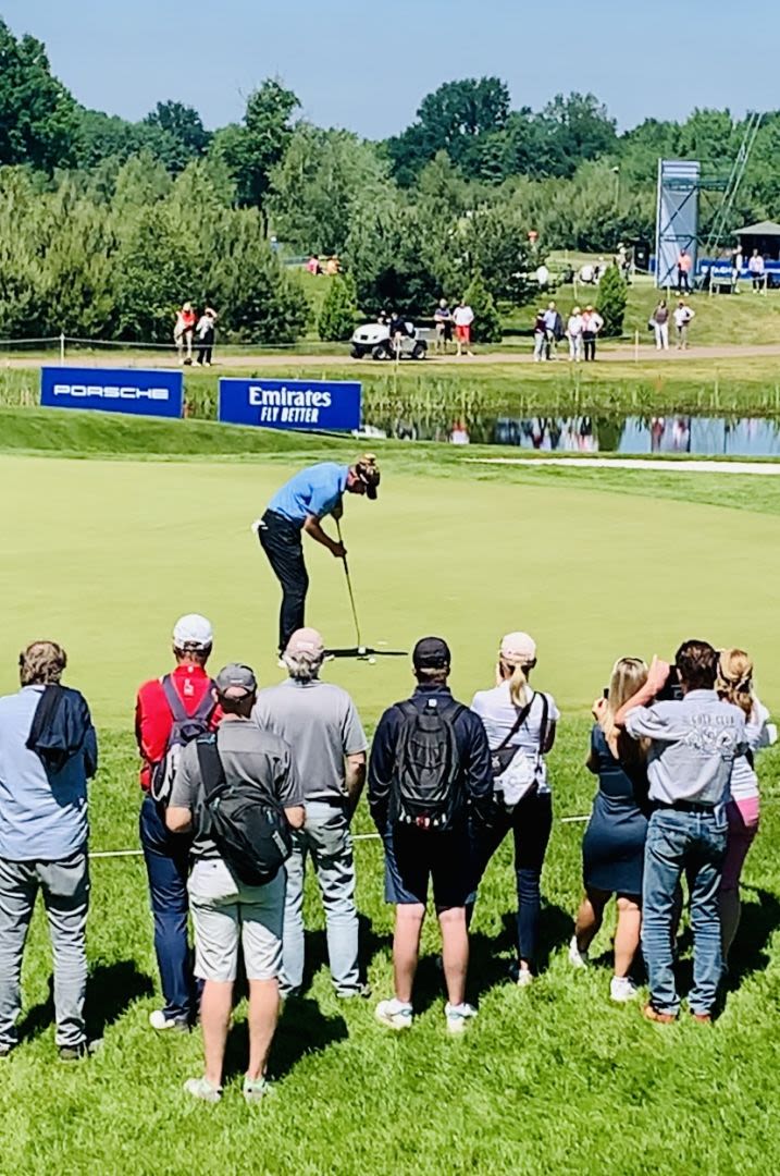 Kurzer Birdieputt für Marcel Siem auf der 5 - dennoch leider nicht verwandelt. (Alle Fotos: Claudia Salowski)