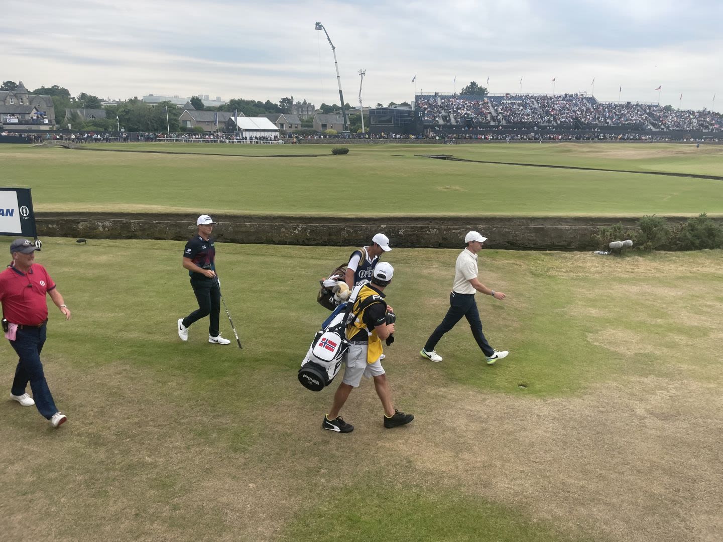 Der letzte Flight mit Viktor Hovland und Rory McIlroy nach dem Abschlag auf Bahn 2