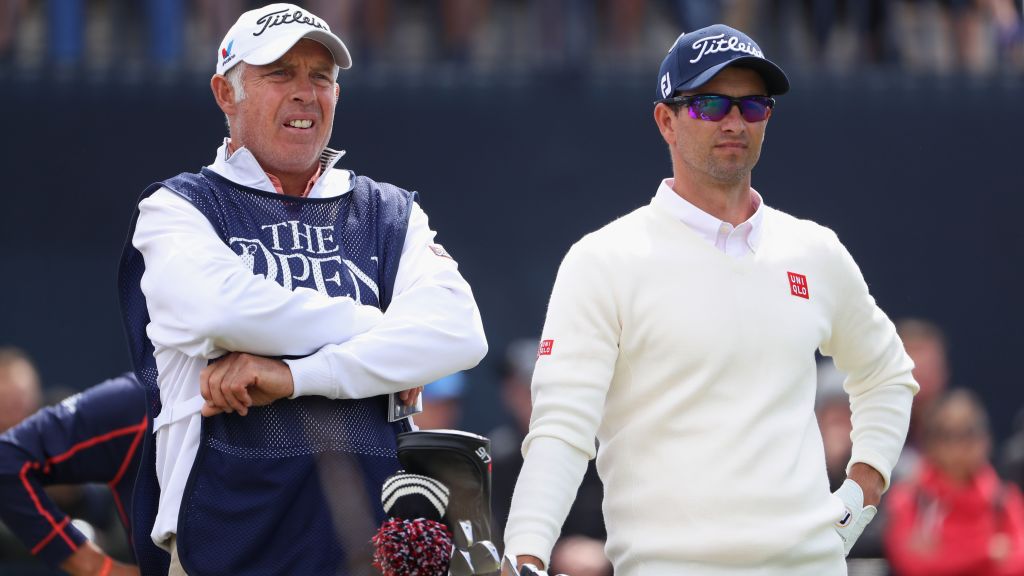 Greg Norman, Tiger Woods und hier Adam Scott sind einige der Profis mit denen Steve Williams arbeitete. (Foto: Getty)