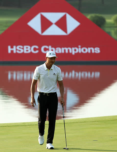 SHANGHAI, CHINA - OCTOBER 31:  Haotong Li of China looks on, after his round during Day one of the WGC HSBC Champions at Sheshan International golf club on October 31, 2019 in Shanghai, China. (Photo by Matthew Lewis/Getty Images)