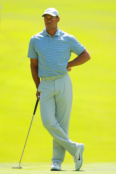 MEXICO CITY, MEXICO - FEBRUARY 21: Tiger Woods of the United States stands on the fourth hole during the first round of World Golf Championships-Mexico Championship at Club de Golf Chapultepec on February 21, 2019 in Mexico City, Mexico. (Photo by Hector Vivas/Getty Images)