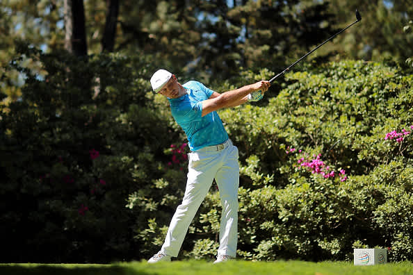 MEXICO CITY, MEXICO - FEBRUARY 21: Bryson DeChambeau of the United States plays his shot from the fourth tee during the first round of World Golf Championships-Mexico Championship at Club de Golf Chapultepec on February 21, 2019 in Mexico City, Mexico. (Photo by Hector Vivas/Getty Images)