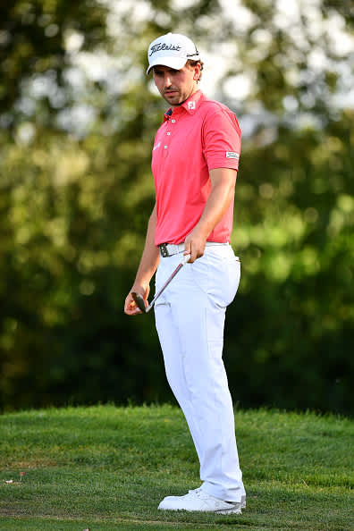 ATZENBRUGG, AUSTRIA - JULY 10: Nicolai von Dellingshausen of Germany chips on on the 18th green during day two of the Austrian Open at Diamond Country Club on July 10, 2020 in Atzenbrugg, Austria. (Photo by Stuart Franklin/Getty Images)