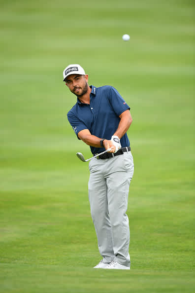 ATZENBRUGG, AUSTRIA - JULY 12: Sebastian Garcia Rodriguez of Spain plays a chip shot on the 17h hole during day four of the Austrian Open at Diamond Country Club on July 12, 2020 in Atzenbrugg, Austria. (Photo by Stuart Franklin/Getty Images)