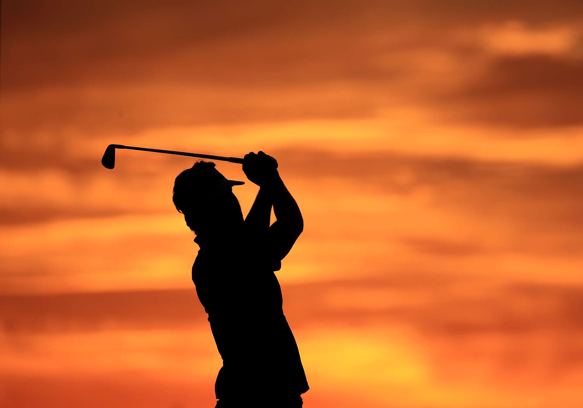 QUARTEIRA, PORTUGAL - SEPTEMBER 11: Antoine Rozner of France is silhouetted on the driving range during Day Two of the Portugal Masters at Dom Pedro Victoria Golf Course on September 11, 2020 in Quarteira, Portugal. (Photo by Andrew Redington/Getty Images)