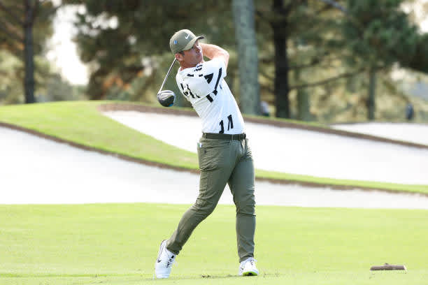 AUGUSTA, GEORGIA - NOVEMBER 12: Paul Casey of England hits his tee shot on the third hole during the first round of the Masters at Augusta National Golf Club on November 12, 2020 in Augusta, Georgia. (Photo by Jamie Squire/Getty Images)