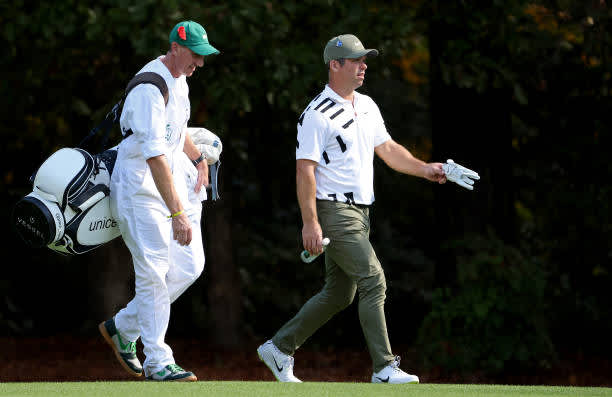 AUGUSTA, GEORGIA - NOVEMBER 12: Paul Casey of England walks up the 11th fairway during the first round of the Masters at Augusta National Golf Club on November 12, 2020 in Augusta, Georgia. (Photo by Jamie Squire/Getty Images)