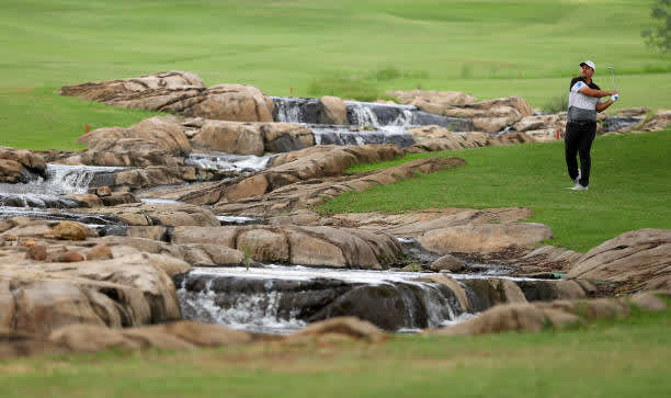 MALELANE, SOUTH AFRICA - NOVEMBER 27: AHLERS, Jaco Ahlers of South Africa plays between the 9th and 18th holes during the second round of the Alfred Dunhill Championship at Leopard Creek Country Golf Club on November 27, 2020 in Malelane, South Africa. (Photo by Richard Heathcote/Getty Images)