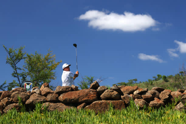 SUN CITY, SOUTH AFRICA - DECEMBER 06: JC Ritchie of South Africa tees off on the 14th hole during the final round of the South African Open at Gary Player CC on December 6, 2020 in Sun City, South Africa. (Photo by Richard Heathcote/Getty Images)