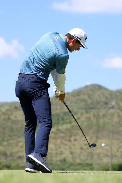 SUN CITY, SOUTH AFRICA - DECEMBER 06: Dylan Fritteli of South Africa tees off on the 11th hole during the final round of the South African Open at Gary Player CC on December 6, 2020 in Sun City, South Africa. (Photo by Richard Heathcote/Getty Images)