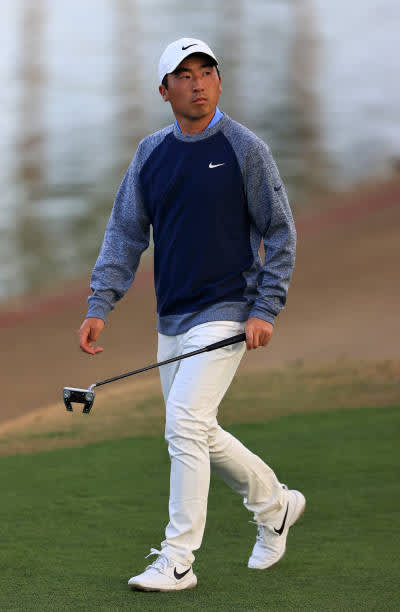 LA QUINTA, CALIFORNIA - JANUARY 22: Doug Ghim walks along the 18th hole during the second round of The American Express tournament on the Jack Nicklaus Tournament Course at PGA West on January 22, 2021 in La Quinta, California. (Photo by Sean M. Haffey/Getty Images)