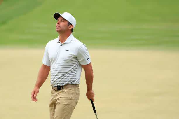 ORLANDO, FLORIDA - MARCH 06: Paul Casey of England reacts to a missed putt on the 18th green during the third round of the Arnold Palmer Invitational Presented by MasterCard at the Bay Hill Club and Lodge on March 06, 2021 in Orlando, Florida. (Photo by Mike Ehrmann/Getty Images)