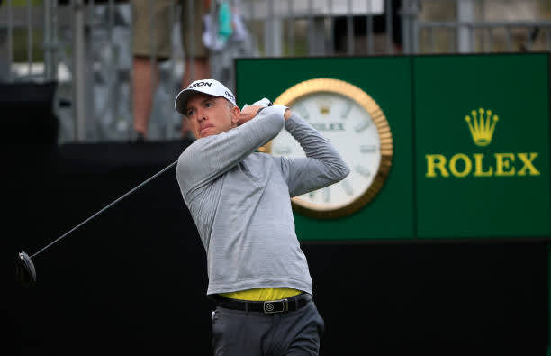 ORLANDO, FLORIDA - MARCH 06: Martin Laird of Scotland plays his shot from the 18th tee during the third round of the Arnold Palmer Invitational Presented by MasterCard at the Bay Hill Club and Lodge on March 06, 2021 in Orlando, Florida. (Photo by Sam Greenwood/Getty Images)