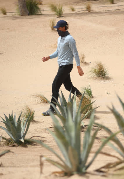 DOHA, QATAR - MARCH 13: Thomas Pieters of Belgium walks to the seventh tee during the third round of the Commercial Bank Qatar Masters at Education City Golf Club on March 13, 2021 in Doha, Qatar. (Photo by Warren Little/Getty Images)