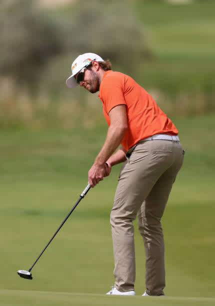 DOHA, QATAR - MARCH 13: Kalle Samooja of Finland putts on the sixth green during the third round of the Commercial Bank Qatar Masters at Education City Golf Club on March 13, 2021 in Doha, Qatar. (Photo by Warren Little/Getty Images)